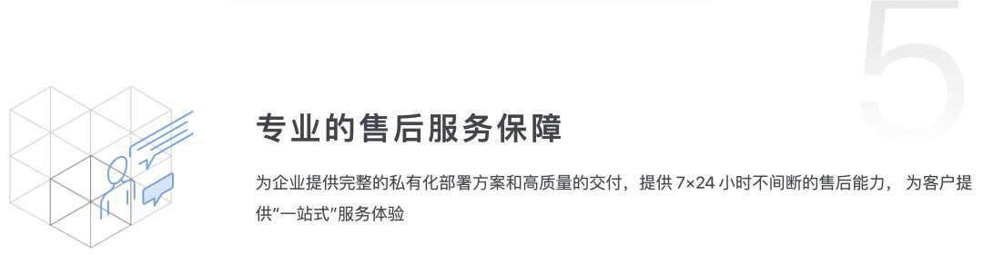 私有部署售后服务介绍配图,包含交付与支持服务说明